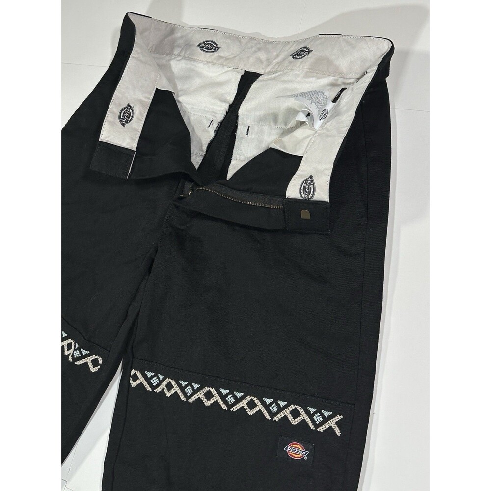 Dickies Skateboarding BKX Twill Double Knee Black Pants 30x34 Baggy Skate Aztec - Picture 7 of 11